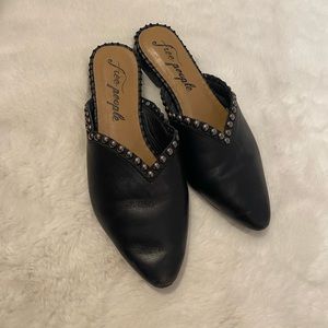 Free People leather stud mule flats